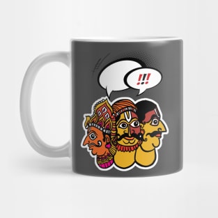 three Faces Mug